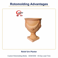 Moule de rotomoulage personnalisé OEM ODM pour urne en terre cuite à relief, pot de fleurs, moule interne sans frais de fraisage, jardinière, directement de l'usine
