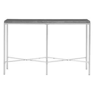 Enduit blanc de haute qualité encadré avec des dessus en métal Console table basse élégante pour la maison hôtel utilisation Centre Table meubles - Product Image 1