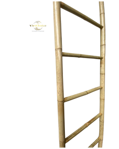 Échelles en bambou naturel durables de qualité supérieure - Modèle Hilda Vietchoice Capacité de charge de 90 kg Hauteur extensible de 8 pieds Design traditionnel Rapide - Product Image 1