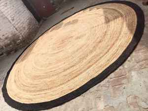 Tapis en jute tressé moderne, nouveau style, solide, fabriqué à la machine, floral, écologique, résistant aux taches - Product Image 2