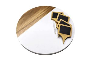 บอร์ดไม้ชีสหินอ่อนดีไซน์หรูหราเขียงหั่นชีสโลโก้ตามสั่ง - Product Image 3