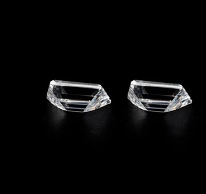 Paire de diamants trapézoïdaux cultivés en laboratoire de 3.00 carats, bague de fiançailles certifiée IGI, ensemble de couples, bijoux de forme fantaisie assortis - Product Image 6