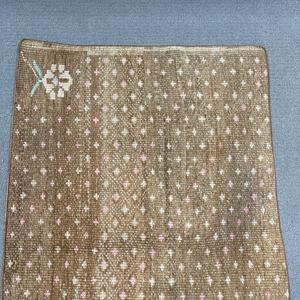 Turkish Vintage Rug 2.4x3.7 ft (74x113 cm), <b>Brown</b> Camouflage <b>Wool</b> Rug - Product Image 3