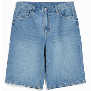 Shorts de Mezclilla Sólidos para Hombre al por Mayor, Verano, 100% Algodón, Ecológicos, Transpirables, Lavados a la Piedra - Product Image 2