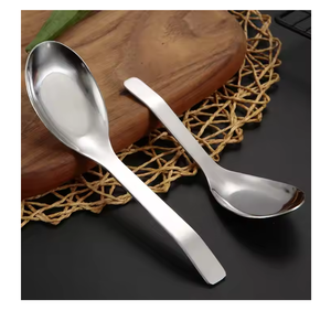 Cuillère à soupe en acier miroir classique Style moderne cuillère à dessert ronde couverts de fête de mariage cuillère à soupe - Product Image 2