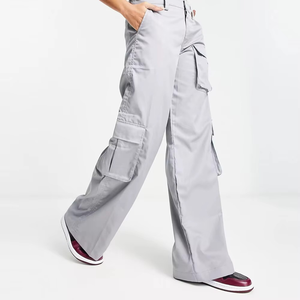New Arrival Breathable Casual <b>High</b> <b>Waist</b> <b>Elastic</b> Casual Hip Hop Out Wear Streetwear Cargo Pants Women <b>Trousers</b> Pants - Product Image 2