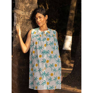 Vestido Midi con Volantes Florales y Apliques, Diseño Personalizado de Una Pieza para Club y Uso Diario - Product Image 3