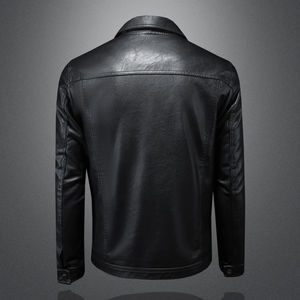 Chaquetas de cuero de moda de talla grande para hombre tela de lona - Product Image 4