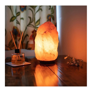 Qualité supérieure 2025 décoration de la maison personnalisable Base en bois massif lampe au sel rose de l'Himalaya veilleuses naturelles à vendre - Product Image 2