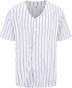 Jersey de béisbol liso con botones para hombre, uniforme de equipo de softbol en blanco, camisetas activas de manga corta Hipster de Hip Hop - Product Image 5