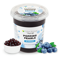 TeaZone Perles de thé aux myrtilles effervescentes, pot de 2 lb, modèle TW Origin B2061 - Autres boissons, durée de conservation de 18 mois, prêt à consommer
