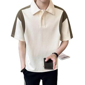 OEM POLO d'affaires léger à demi-fermeture éclair pour hommes, nouveau style décontracté à revers au printemps, grande taille, manches courtes, avec logo personnalisé - Product Image 5
