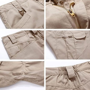 Pantalones cortos tácticos de entrenamiento Cargo para hombre, pantalones cortos multibolsillos de secado rápido impermeables para exteriores, pantalones cortos Cargo para hombre con OEM - Product Image 5
