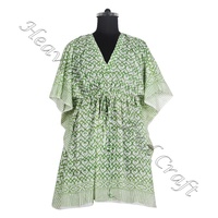Robes africaines pour femmes 2025 Sexy African Dashiki Dress Short Kaftan for African Women Dress Hand Block Printed Kaftan Women