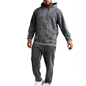 2025 ensemble de survêtement à la mode dernière Collection hommes lavage à l'acide survêtement bas quantité minimale de commande prix pas cher survêtement pour hommes - Product Image 1