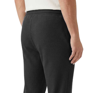 Mens Waffle Knit <b>Jogger</b> Pants Drawstring Elastic Waist <b>Slim</b> Fit Casual Lounge Sweatpants Soft Textured Tapered Pockets 100% - Product Image 5