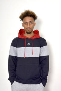 เสื้อฮู้ดบล็อกสีแบบกำหนดเองสำหรับผู้ชาย สไตล์สตรีทแวร์ เสื้อสวมหัว |   รับผลิตแบบ OEM |   ผู้จัดจำหน่ายขายส่ง - Product Image 3