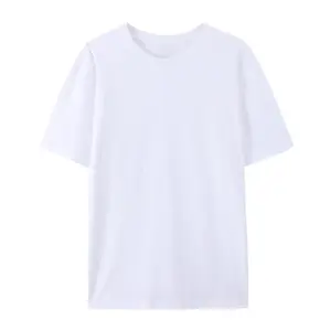 T-Shirt 100 % Baumwolle Übergroße T-Shirts für Herren Rundhalsausschnitt Kurzarm-T-Shirt