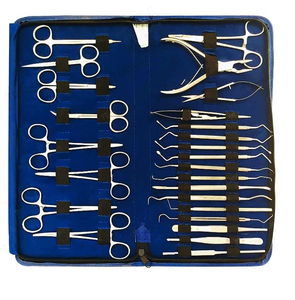 Kit chirurgical vétérinaire en acier inoxydable de qualité supérieure, instruments de chirurgie dentaire manuels réutilisables pour interventions sur les animaux - Product Image 1