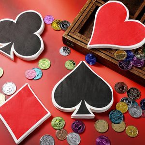 Articoli per Feste a Tema Poker, Tovaglioli di Carta Usa e Getta per Decorazioni per Feste a Tema Casinò di Las Vegas - Product Image 1