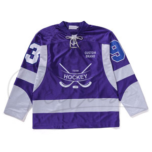 Nouveauté, maillot de hockey sur glace confortable, sur mesure, respirant, séchage rapide, 100% polyester, couleurs personnalisées, logo, vêtements d'équipe, sport - Product Image 1