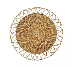 BEST SELLER Handmade Natural Woven Rattan Round <b>Placemat</b> for Decoration From Vietnam - Product Image 3
