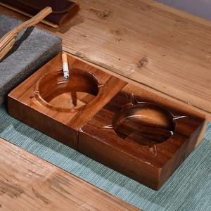 Natural wooden ashtray <b>cigar</b> <b>accessories</b> for smoker gift sets hardwood <b>cigar</b> holder ashtrays - Product Image 5