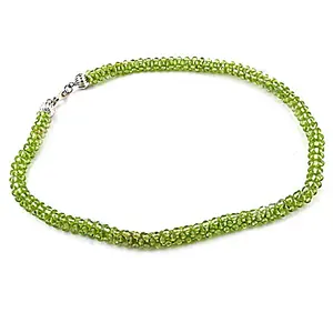 Tobillera de Peridoto Verde para Mujer, Plata de Ley 925 Chapada en Oro con Detalles de Diamantes, Diseño Bonito, Regalo Perfecto - Product Image 1