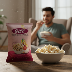 Glee Impex Makhana (Noix de Renard) Rôti Sans Gluten, Saveur Crème et Oignon, Sachet sous Nitrogen 50g - Product Image 2