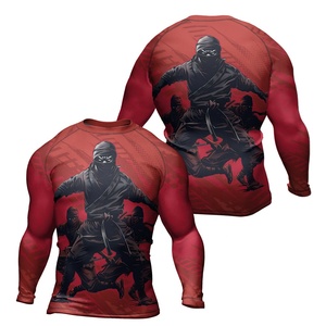 Rashguard de MMA de Diseño Personalizado, Transpirable, de Poliéster/Nailon, Antibacteriano, de Compresión, con Manga Larga para BJJ - Product Image 1