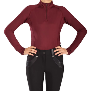 Usine professionnelle vêtements équestres haut pour femme pour l'équitation doux compétition à manches longues couche de Base dames - Product Image 2