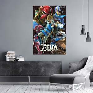 Modern Style the Legend of Zelda Breath of the Wild <b>Poster</b> Black Frame Wall Decor Paper <b>Poster</b> - Product Image 2
