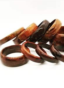 Istylish ของขวัญแต่งงานทำด้วยมือกำไลกลมไม้ธรรมชาติสร้อยข้อมือของขวัญแต่งงานที่ไม่ซ้ำกัน - Product Image 4