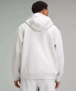 Sudadera con Capucha Unisex Básica Holgada de Algodón Mezclado, Manga Larga, Bolsillo, Hombros Caídos, Estilo Oversize, Gruesa - Product Image 2