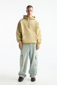 Pull-over à logo personnalisé unisexe Sweats à capuche surdimensionnés en coton mélangé Basics de haute qualité avec label privé Essentiels d'hiver grande taille - Product Image 2