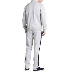 เสื้อแจ็คเก็ตผู้ชายคอตั้งแบบมีสีตัดกัน เอวยางยืด ระบายอากาศได้ดี ผลิตจากผ้าฟลีซ โพลีเอสเตอร์/คอตตอน สำหรับฤดูหนาว พร้อมกางเกงวอร์มขายาวสำหรับวิ่งจ๊อกกิ้ง - Product Image 6