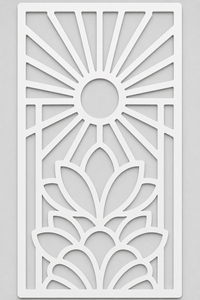 Decorative Modern CNC Cut PVC Privacy Screen Room Divider Panel Quiet Arch Outdoor/Indoor 600 X 1000 mm Made in Germany - Product Image 1