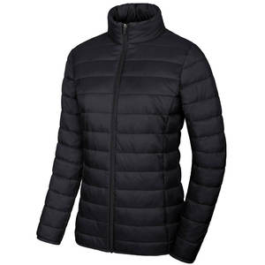 Señoras Puffer chaquetas cremallera invierno Color sólido esponjoso mujeres OEM logotipo personalizado diseño térmico a prueba de viento al por mayor - Product Image 1