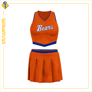 Conjuntos Deportivos de Shorts y Brasier de Animadoras Personalizados SAMAVIA, Servicio OEM, 100% Poliéster Elástico, Uniformes de Animadoras para Niñas - Product Image 6