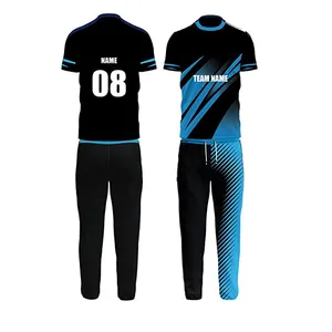 Uniforme de críquete feminino de fábrica direto, uniforme de cricket respirável de secagem rápida com design de sublimação