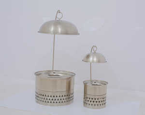 Venta caliente de alta calidad 304 cazuela de acero inoxidable calentador de alimentos plato para servir acabado plateado hogar restaurante cocina esmalte - Product Image 3