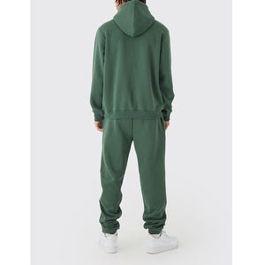 High Quality Cotton Streetwear Heavyweight <b>Green</b> Regular Fit Hoodie And Sweatpants <b>Man</b> Tracksuits - Product Image 3