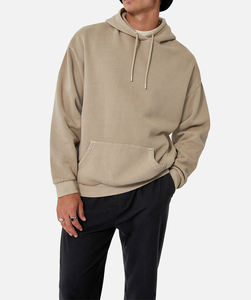 Sweat à capuche avec logo personnalisé de qualité supérieure pur coton vêtements de sport pour hommes super grand sweat à capuche unisexe confortable et doux sans doublure teint uni - Product Image 6