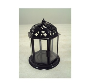 Lanterne décorative intérieure et extérieure en métal noir de meilleure conception - Product Image 2