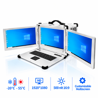 Ordinateur portable robuste à trois écrans de haute qualité, Intel Core I5/I7/I9, boîtier robuste durable pour les opérations en zone pétrolière