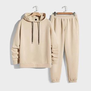 High Quality Lightweight Men's Pullover <b>Hooded</b> Casual Winter Tracksuit Set Quick Dry Breathable Custom Logo Hoodie & Trouser Set - Product Image 4