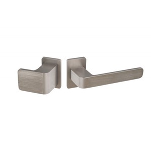 Pomo de puerta-manija placa corta WALA H6S26P/G5S50/SK3S42G6 (empuñadura 26mm, placa 42mm) INOX, derecha - Product Image 4