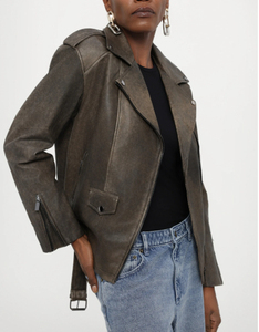 OEM mejores chaquetas de invierno de las mujeres delgadas de cuero personalizado último diseño chaqueta de cuero genuino Mujer - Product Image 5