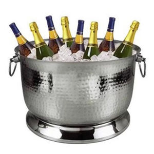 Bañera de bebidas de acero inoxidable Premium, diseño clásico elegante, cubo de hielo de 19 "para enfriar vino, cerveza y bebidas, Enfriador de Metal para PC - Product Image 2