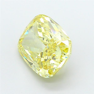 เครื่องประดับหรูหราสง่างาม ประดับเพชรเหลืองสดใสทรงคุชชั่น ผลิตในห้องปฏิบัติการ ได้รับการรับรอง CVD พลอยเม็ดเดี่ยว ความเปล่งประกายอันสดใส - Product Image 3